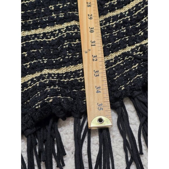 Chicos Womens Multicolor Striped‎ Duster Sweater Vest Farren Fringe Size 2 - Picture 12 of 13